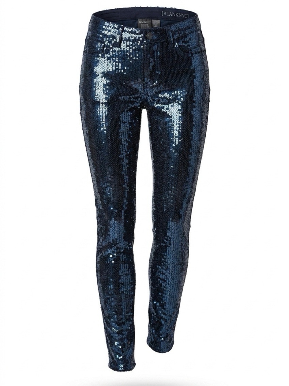 Blank NYC Sequin Skinny Pants Black Size 24